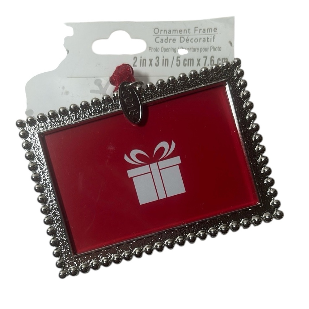 Studio Decor Beaded Silver Frame 2” x 3”